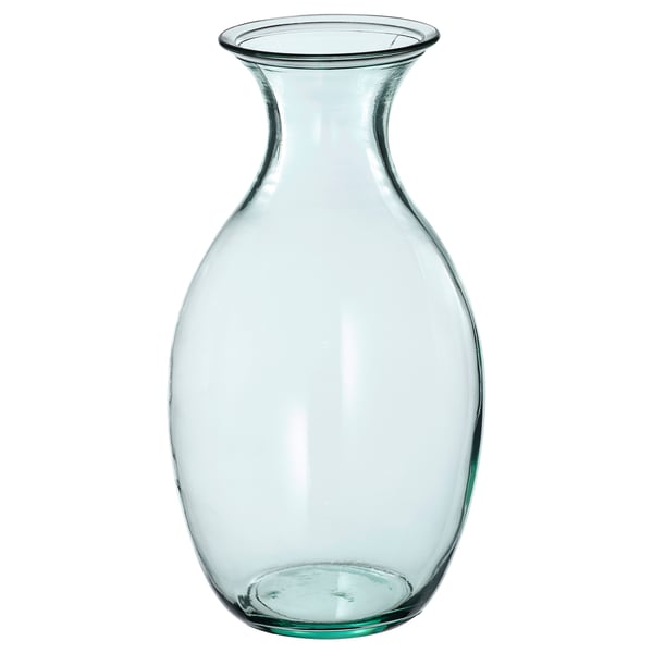 BERGKÖRSBÄR Vaas, glas/groen, 28 cm