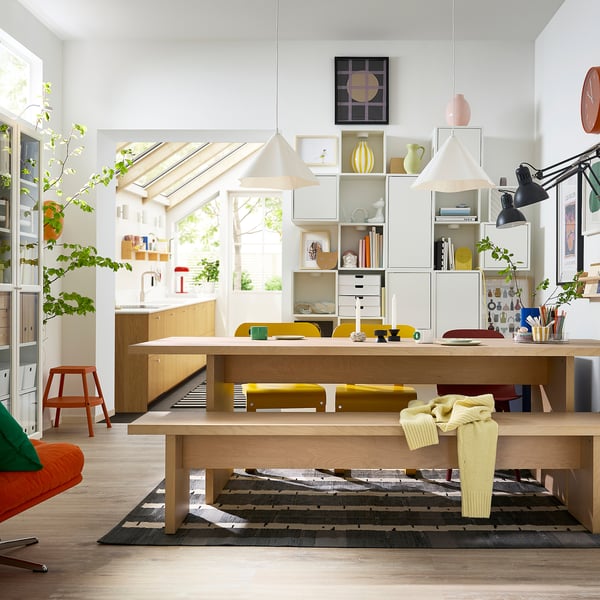 BERGSHYTTAN Tafel, getint effect berkenfineer, 240x93 cm