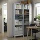 Moderne BESTÅ opberger met verstelbare planken, voor boeken, dozen en decoratie.