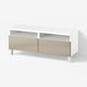 BESTÅ Tv-meubel met lades, wit/Riksviken/Stubbarp licht bronseffect, 120x42x48 cm
