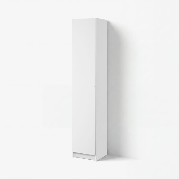 BILLY / OTTEBOL Boekenkast met deuren, wit, 40x41x202 cm