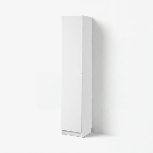 BILLY / OTTEBOL Boekenkast met deuren, wit, 40x41x202 cm