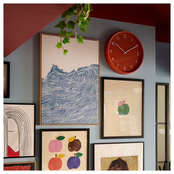 BONDIS Wandklok, oranje, 38 cm