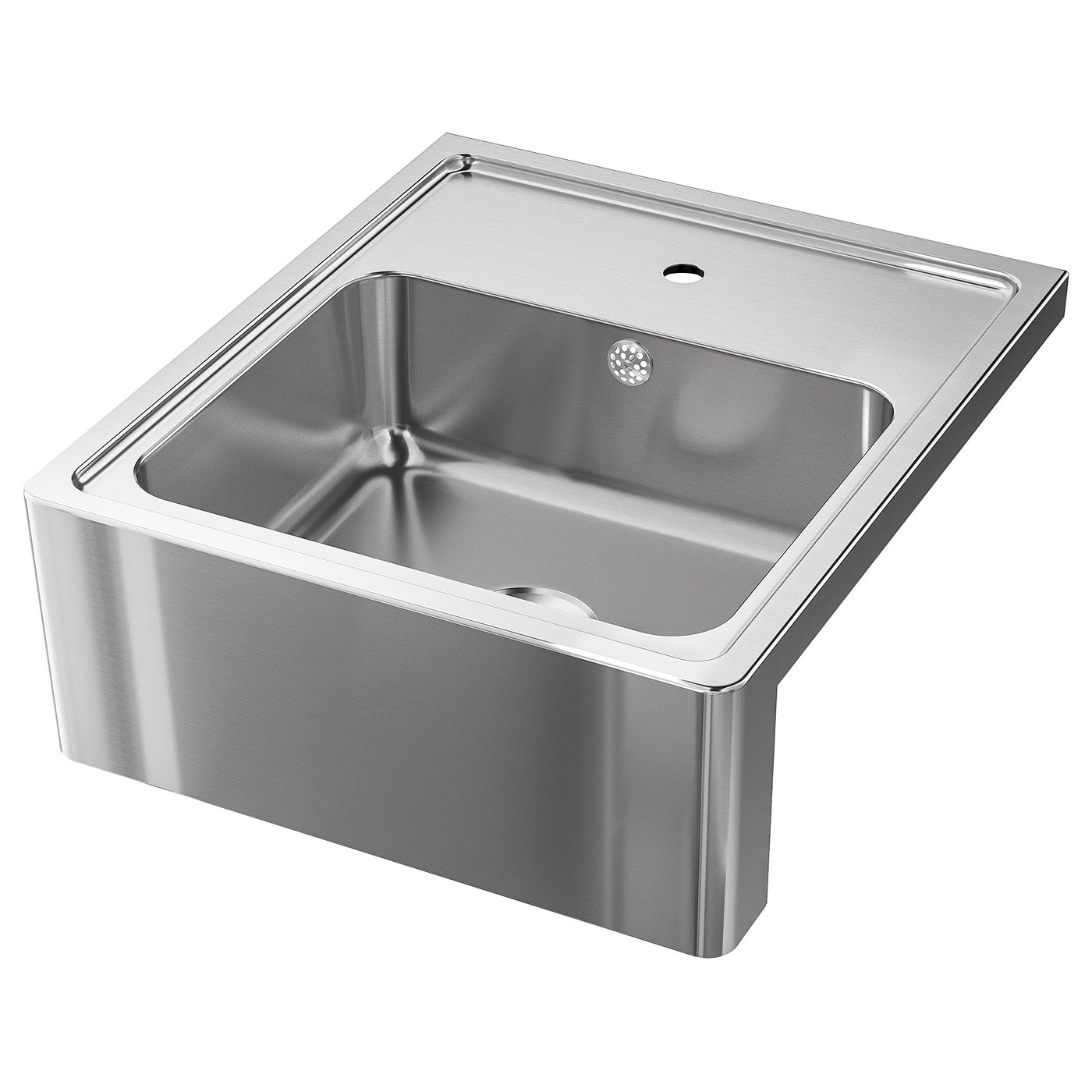 PB klassieke RVS afvoerset met overloop voor een keuken spoelbak en korfplug afsluitbaar 1208956477