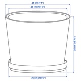 Illustratie met afmetingen voor het product: BRUNBÄR.
