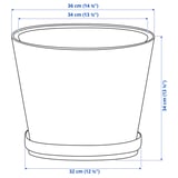 Illustratie met afmetingen voor het product: BRUNBÄR.