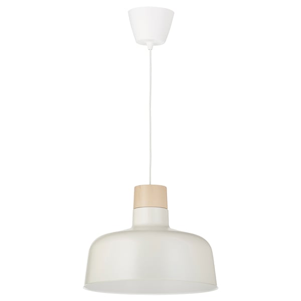 koffie Hoorzitting ontslaan BUNKEFLO Hanglamp, wit/berken, 36 cm - IKEA België