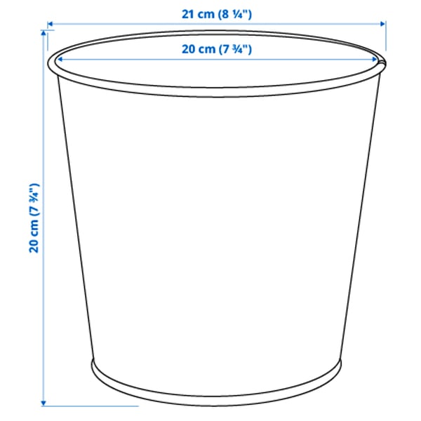Illustratie met afmetingen voor het product: DAIDAI.