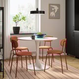 DOCKSTA / SANDSBERG Tafel en 4 stoelen, wit/Remmarn-roodbruin, 103 cm