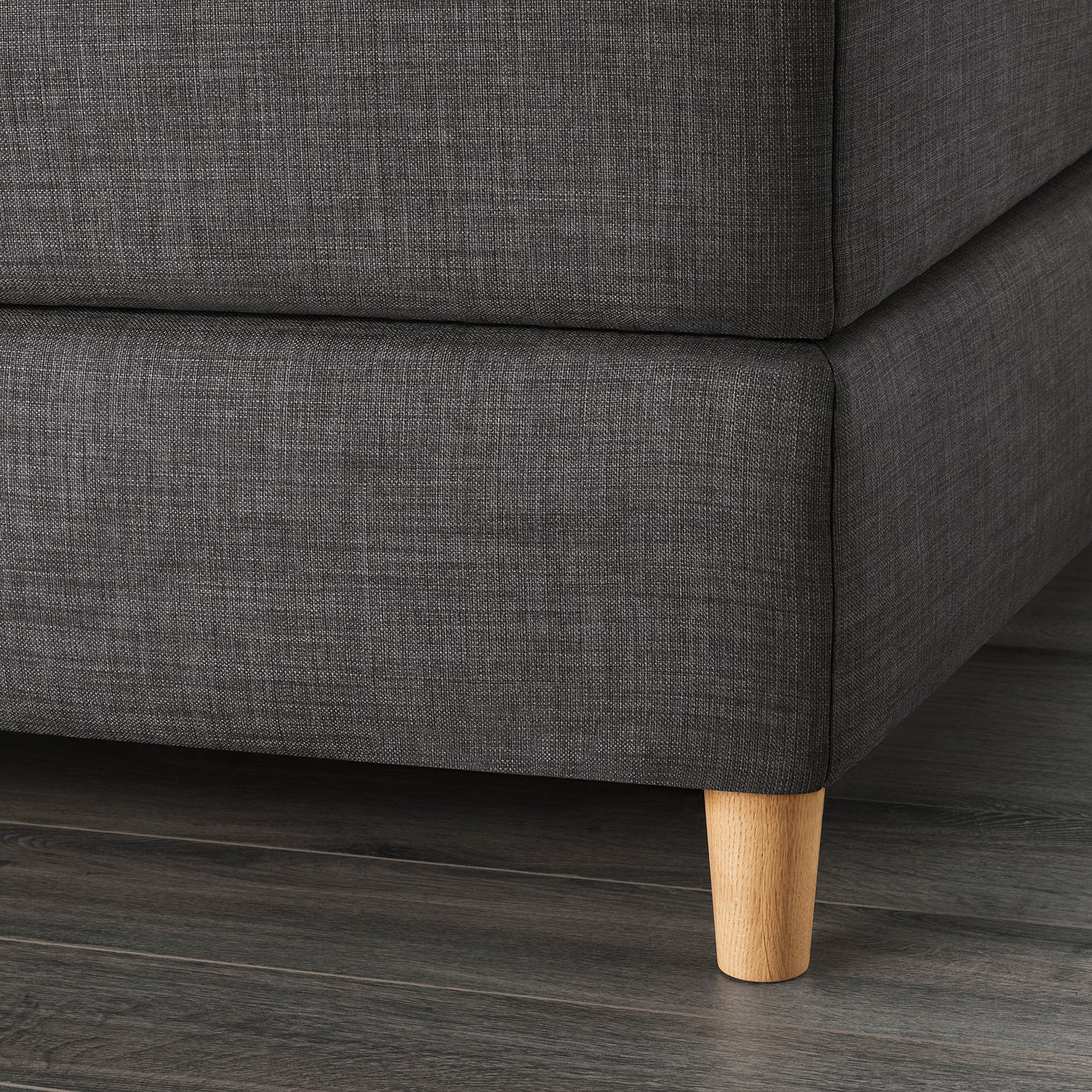DUNVIK Boxspring - Vågstranda stevig/Nisseholm Skiftebo donkergrijs 160x200 cm