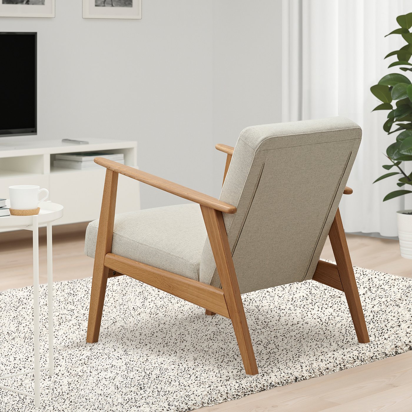 EKENÄSET Fauteuil - eiken/Gunnared beige