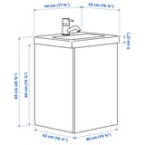 Illustratie met afmetingen voor het product: ENHET.