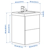 Illustratie met afmetingen voor het product: ENHET.