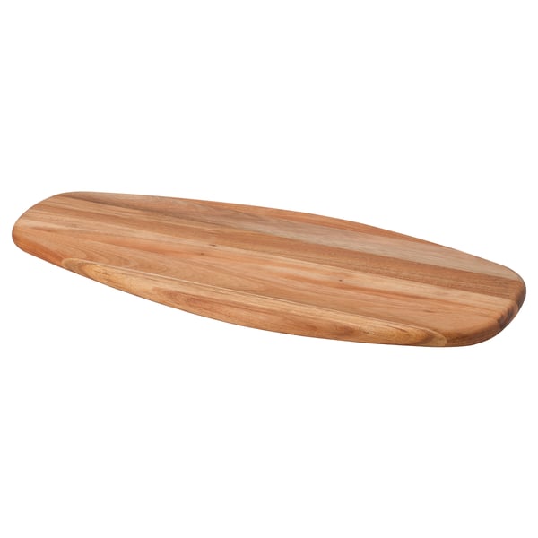 Houten snijplank, FASCINERA, acacia. Ovaal, korrelig, bruin.