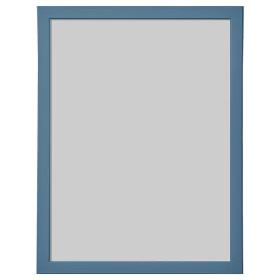 Blauwe rechthoekige fotolijst met strakke randen, geschikt voor wand- of tafeldisplay.