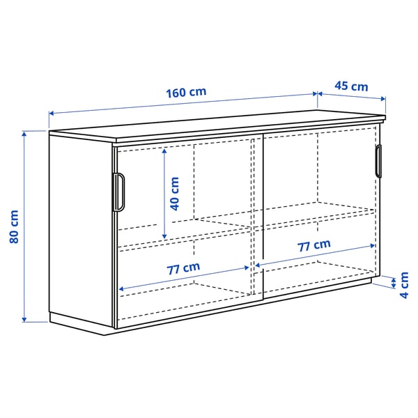 Donder gastheer experimenteel GALANT Kast met schuifdeuren, wit, 160x80 cm - IKEA België