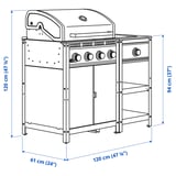Illustratie met afmetingen voor het product: GRILLSKÄR.