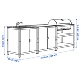 Illustratie met afmetingen voor het product: GRILLSKÄR.