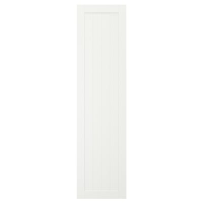 Een witte GULLABERG deur met een eenvoudig design. De deur heeft een rechthoekig paneel en is gemaakt van vezelplaat met acrylverf.