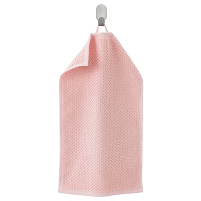GULVIAL handdoek, lichtroze, zacht katoen, rechthoekig met ophanghaak, gestructureerd oppervlak.