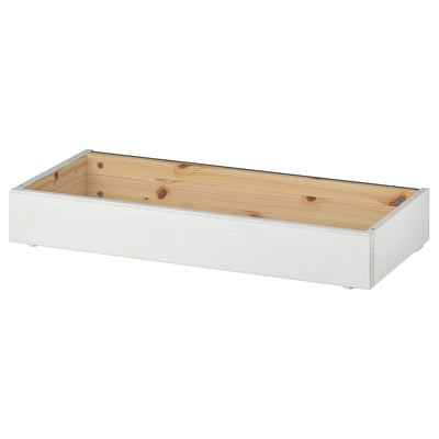 HAVSTA witte houten plank met grenen binnenkant, rechthoekige vorm en strak design.
