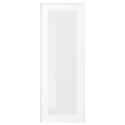 HEJSTA witte glazen deur, rechthoekig, met aluminium frame, helder glas, strak design.