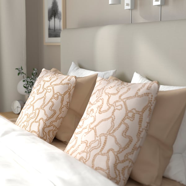 HEMFJÄLLET Boxspring, Valevåg middelhard/Norrsele Odensvi lichtbeige, 160x200 cm