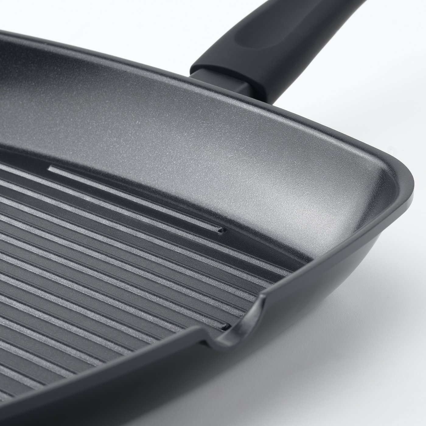 Kordisen Grillpan Met Antiaanbaklaag 24 Cm Vierkant - Graniet Coating Voor Inductie En Gas