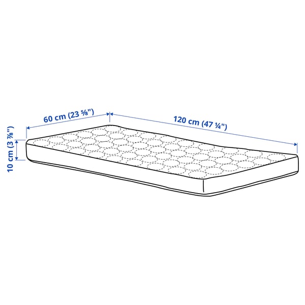 3D matras voor 60x120x10 cm - IKEA België