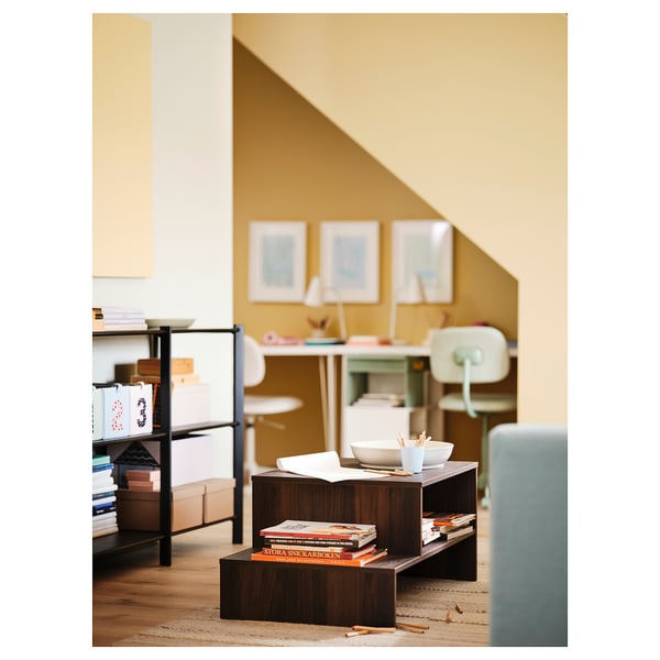 HOLMERUD Salontafel, donkerbruin, 90x55 cm