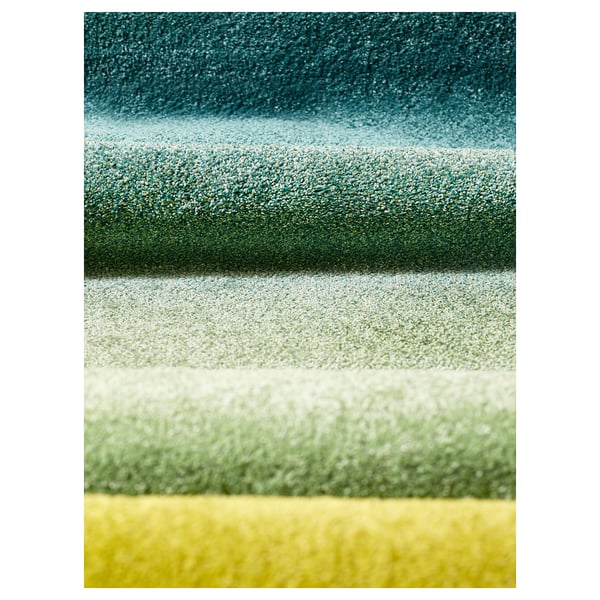 HOTELLRUM Vloerkleed, hoogpolig, blauw/groen geel, 133x195 cm