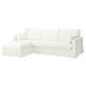 Optie: Moderne witte l-vormige bank met strakke lijnen, met opbergruimte chaise longue. Bekleed met katoen en polyester, voor comfort en stijl.