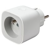 Slimme stekker INSPELNING: wit, kunststof, compact, enkel stopcontact, afgerond ontwerp.