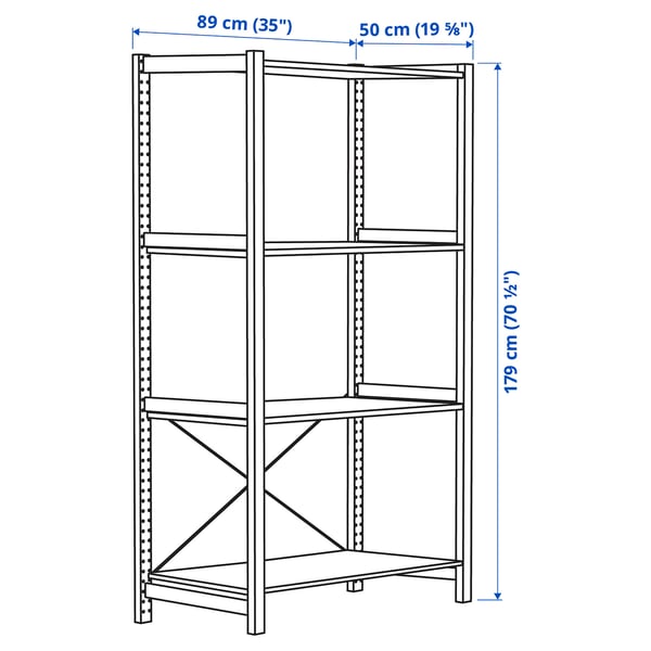 1 element/planken, grenen, 89x50x179 cm - IKEA België