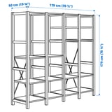 Illustratie met afmetingen voor het product: IVAR.