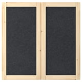 Twee zwartvilten prikborden met houten frame naast elkaar, ideaal voor notities en foto's.