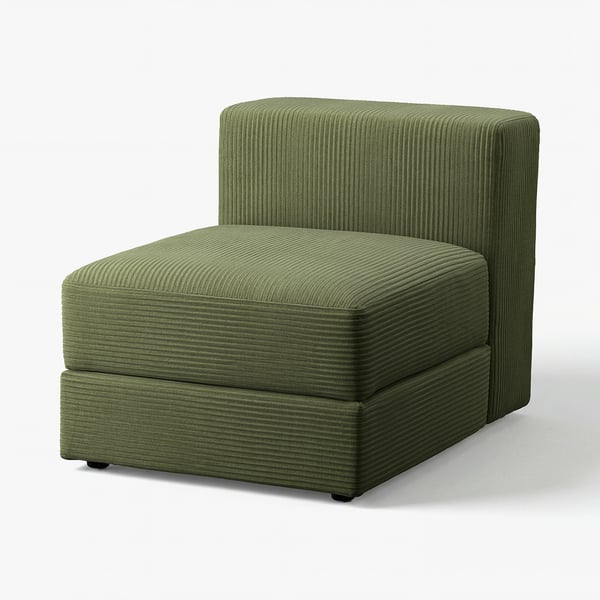JÄTTEBO 1-zitselement met opbergruimte, Samsala donker geel-groen