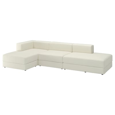 JÄTTEBO 3,5-zitsbank met chaise longue, Axvall ecru