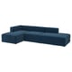 JÄTTEBO 3,5-zitsbank met chaise longue, Samsala donkerblauw