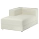 JÄTTEBO Chaise longue, links, met armleuning/Axvall ecru