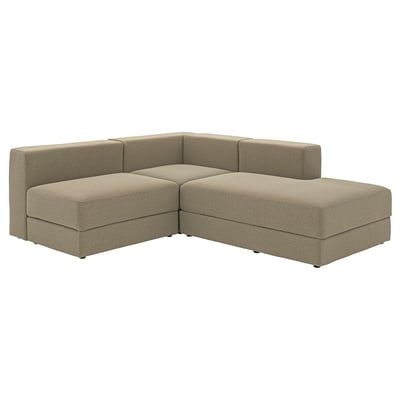 JÄTTEBO Mod crnr sofa 2,5-zits w chaise lng, rechts/Johanneshov bruin-beige