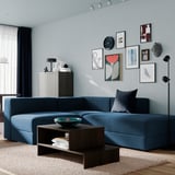 JÄTTEBO Mod crnr sofa 2,5-zits w chaise lng, rechts/Samsala donkerblauw
