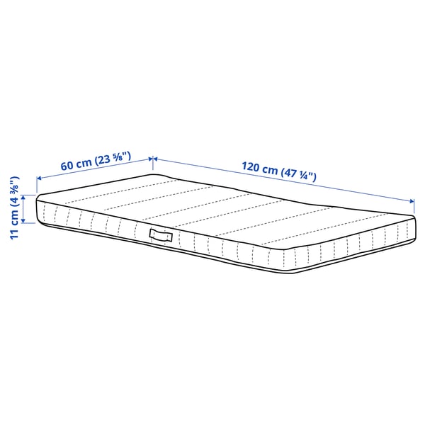 Psychologisch ingesteld Specificiteit JÄTTETRÖTT Pocketveringmatras babybed, wit, 60x120x11 cm - IKEA België