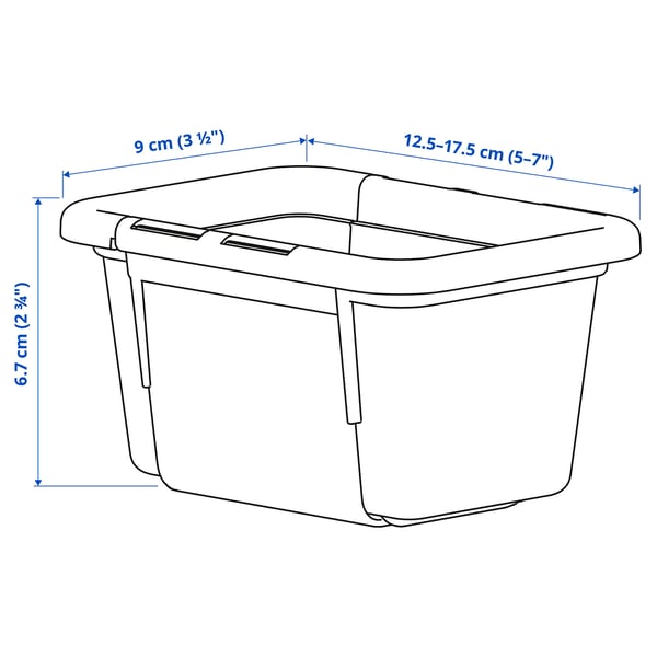 Illustratie met afmetingen voor het product: KACKLA.