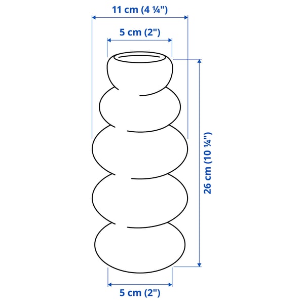 Illustratie met afmetingen voor het product: KÄLLARHALS.