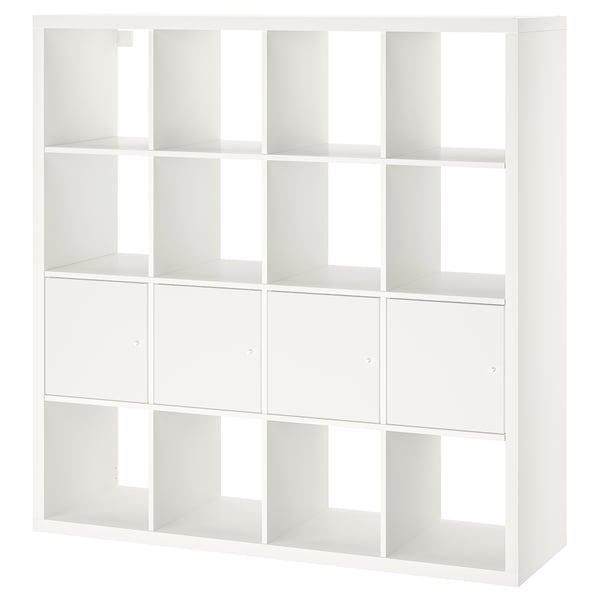 KALLAX Open kast met 4 inzetten, wit, 147x147 Bestel vandaag - IKEA België