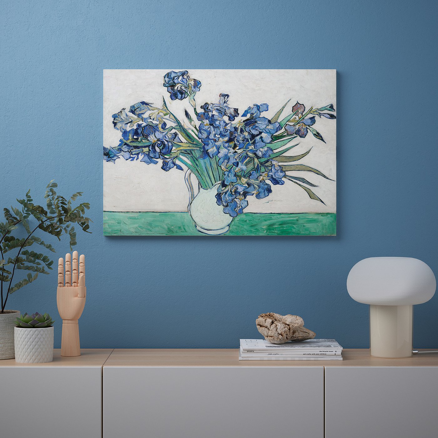 KATEBO Afbeelding zonder lijst, blauwe iris, 70x50 cm - IKEA België