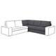 KIVIK sectionele bank, donkergrijs, l-vorm, zachte kussens, modern design.