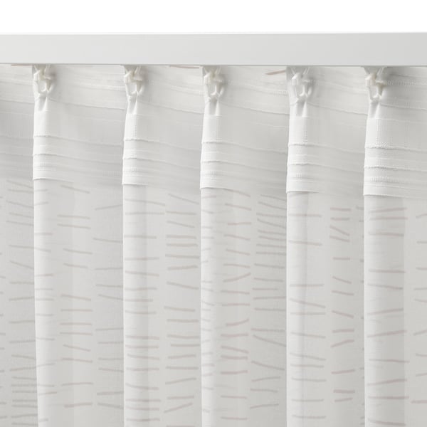 kloveralm gordijnen 1 paar wit beige 145x300 cm ikea