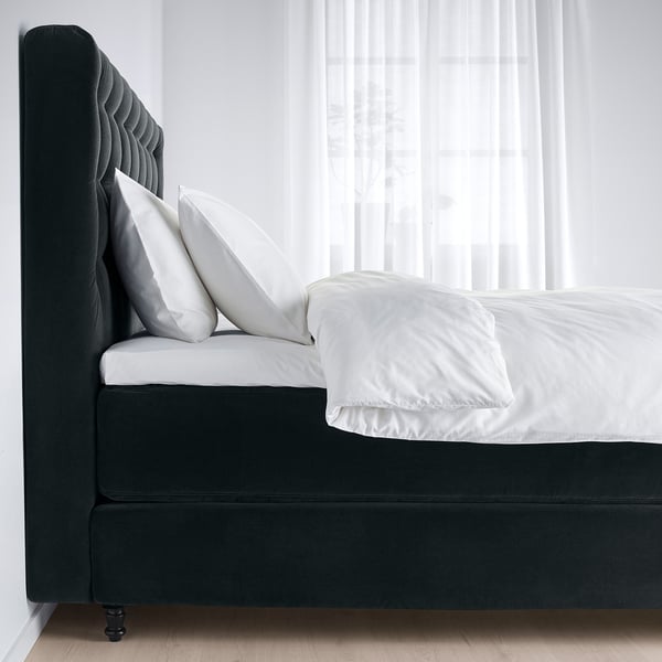 kongsfjord boxspring vatnestrom middelhard tistedal djuparp donkergrijs ikea